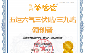 又一个，羊爸爸心选产品三伏贴/三九贴获领创者权威市场地位认证！